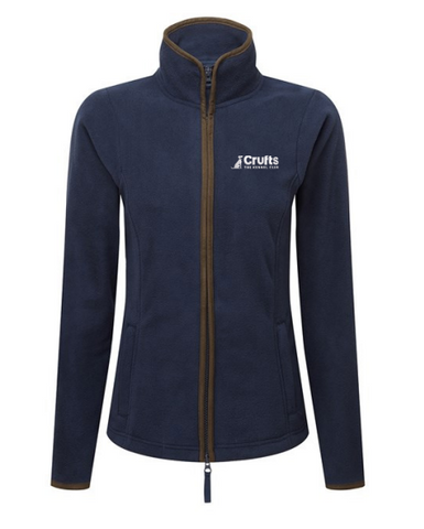 Crufts Artisan Ladies Fleece - Navy/Brown