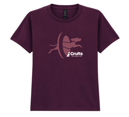 Crufts Children's Agility T-Shirt - Maroon