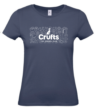 Crufts Ladies Doodle T-Shirt - Denim