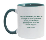 Crufts mug with dog quote