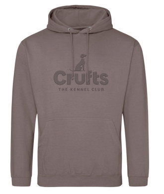 Crufts Embossed Unisex Hoodie - Mocha