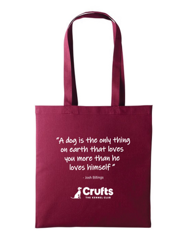 Crufts Quote Tote Bag - Maroon