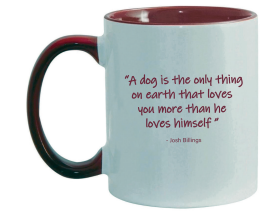 crufts mug with dog quote