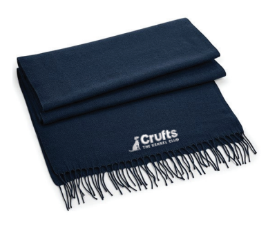 crufts scarf in navy