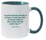 Crufts "A well-trained dog..." Quote Mug - Green