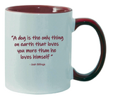 Crufts "A dog is the..." Quote Mug - Maroon